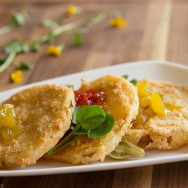 Fried Green Tomatoes with Green Tomato Jam