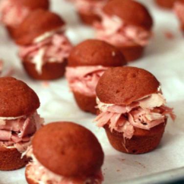 Pumpkin Muffins with Smithfield Ham and Warm Sweet Butter